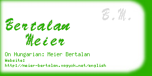 bertalan meier business card